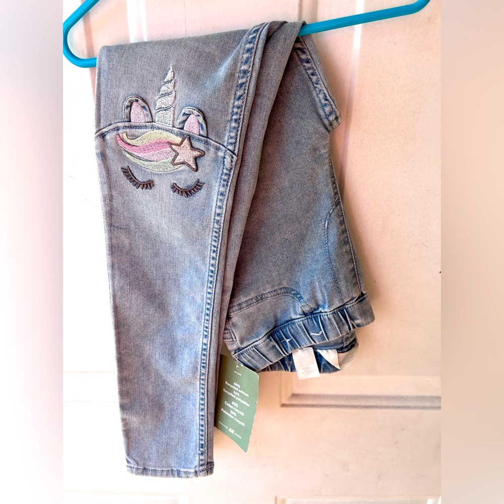 Unicorn knee patch Jean jeggings